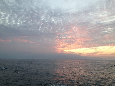 Sunset behind Yakushima