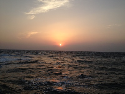 Sunset behind Yakushima